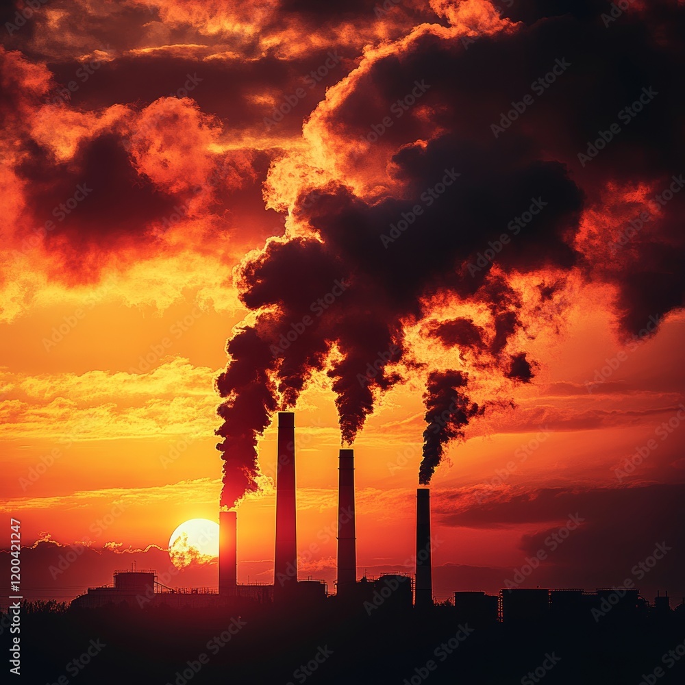 Obraz premium Air we breathe poisoned by harmful emissions, super lifelike