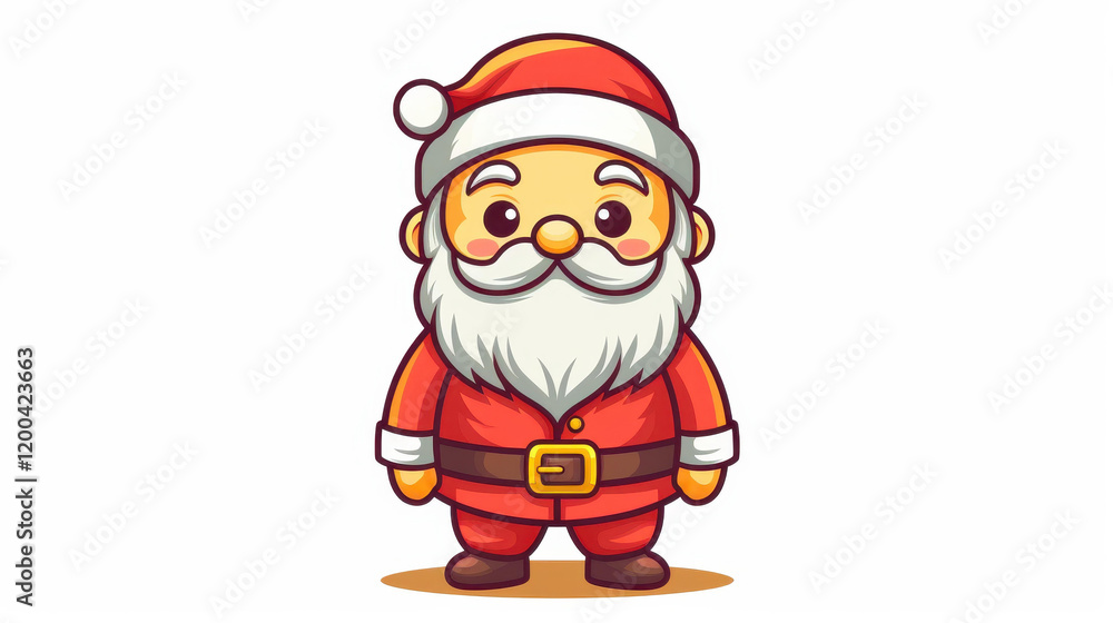 Obraz premium Festive Santa Claus greeting card with a cheerful design, perfect for spreading holiday joy this Christmas season