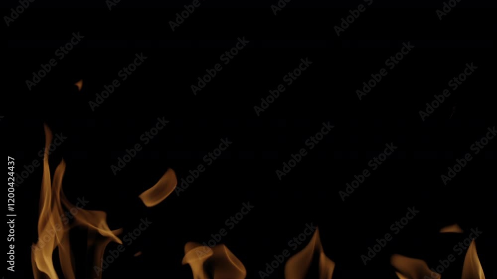 Fire and flame on alpha channel 4K. Realistic burning fire on the ground. Fire visual effect isolated on black color. Great for VFX overlay in Cinematic films using blending modes. Fire and flame on alpha channel 4K. Realistic burning fire on the ground. Fire visual effect isolated on black color. Great for VFX overlay in Cinematic films using blending modes.