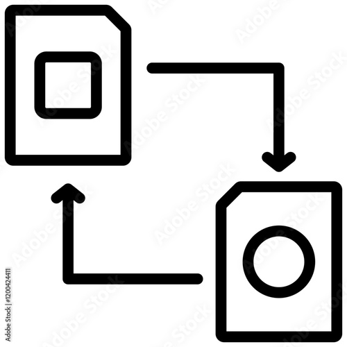 Transformation Outline Icon