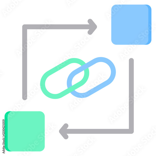 Correlation Flat Icon