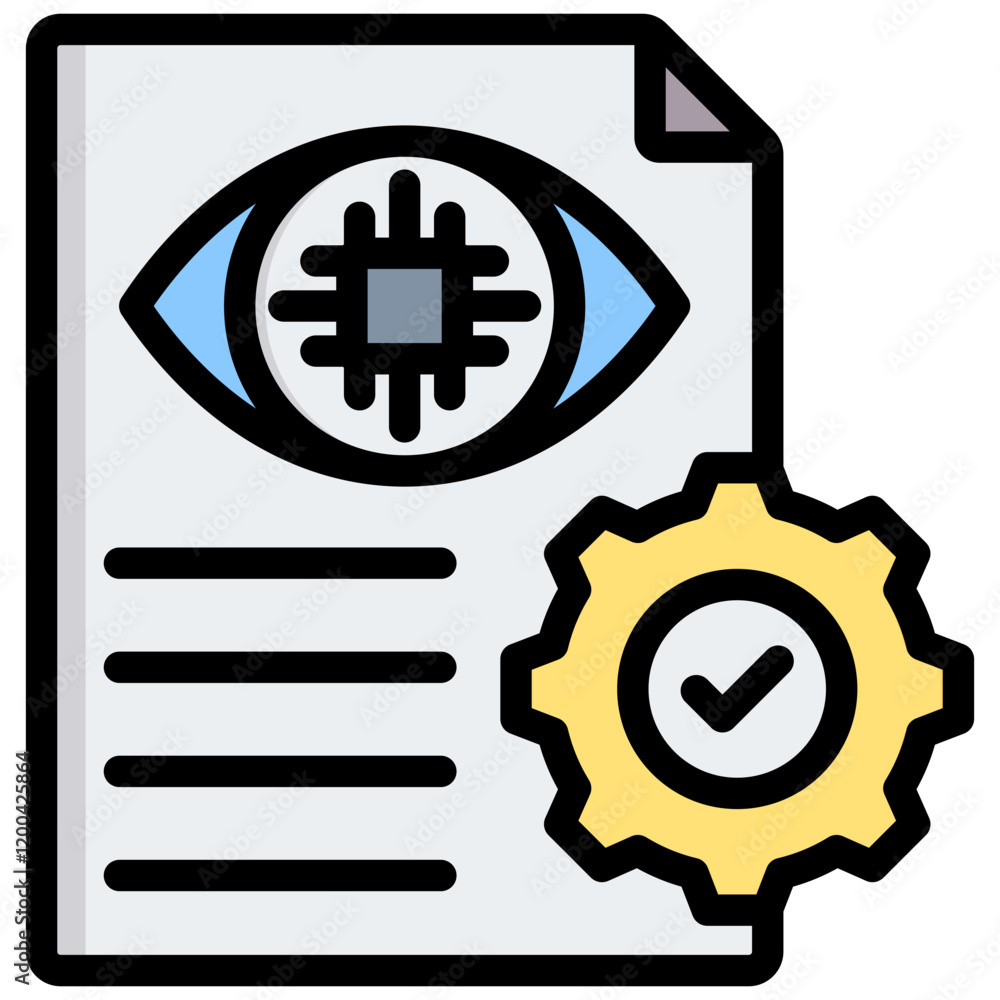 Supervised Learning Outline Color Icon Supervised Learning Outline Color Icon