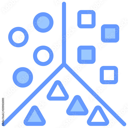 Clustering Blue Icon