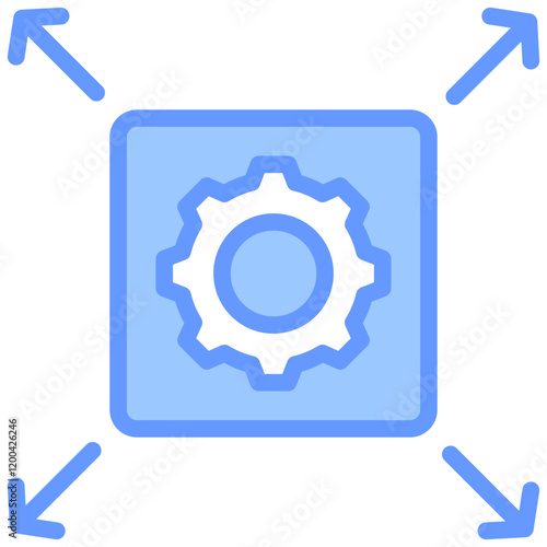 Scalability Blue Icon