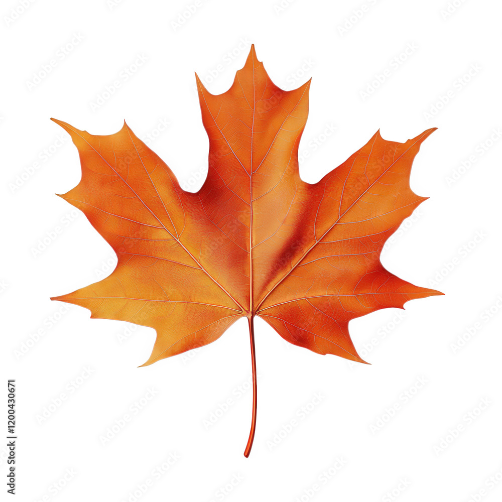 vibrant orange maple leaf set against a clean white background. showcasing the intricate details and texture of the leaf its striking color and form highlight the beauty of nature. making it suitable vibrant orange maple leaf set against a clean white background. showcasing the intricate details and texture of the leaf its striking color and form highlight the beauty of nature. making it suitable