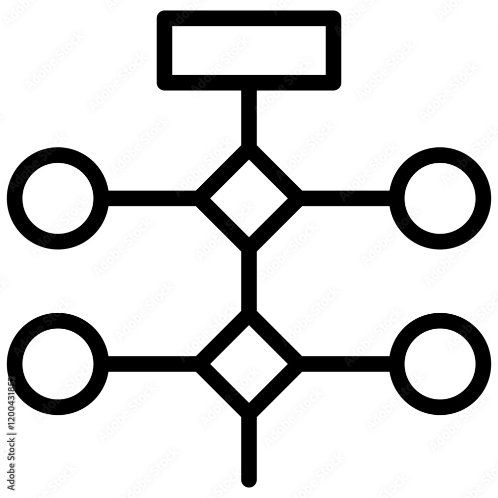 Algorithm Outline Icon Algorithm Outline Icon