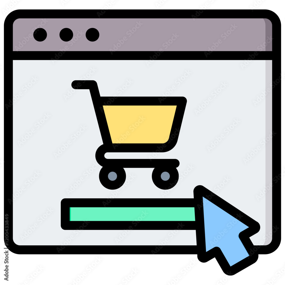 E Commerce Outline Color Icon E Commerce Outline Color Icon