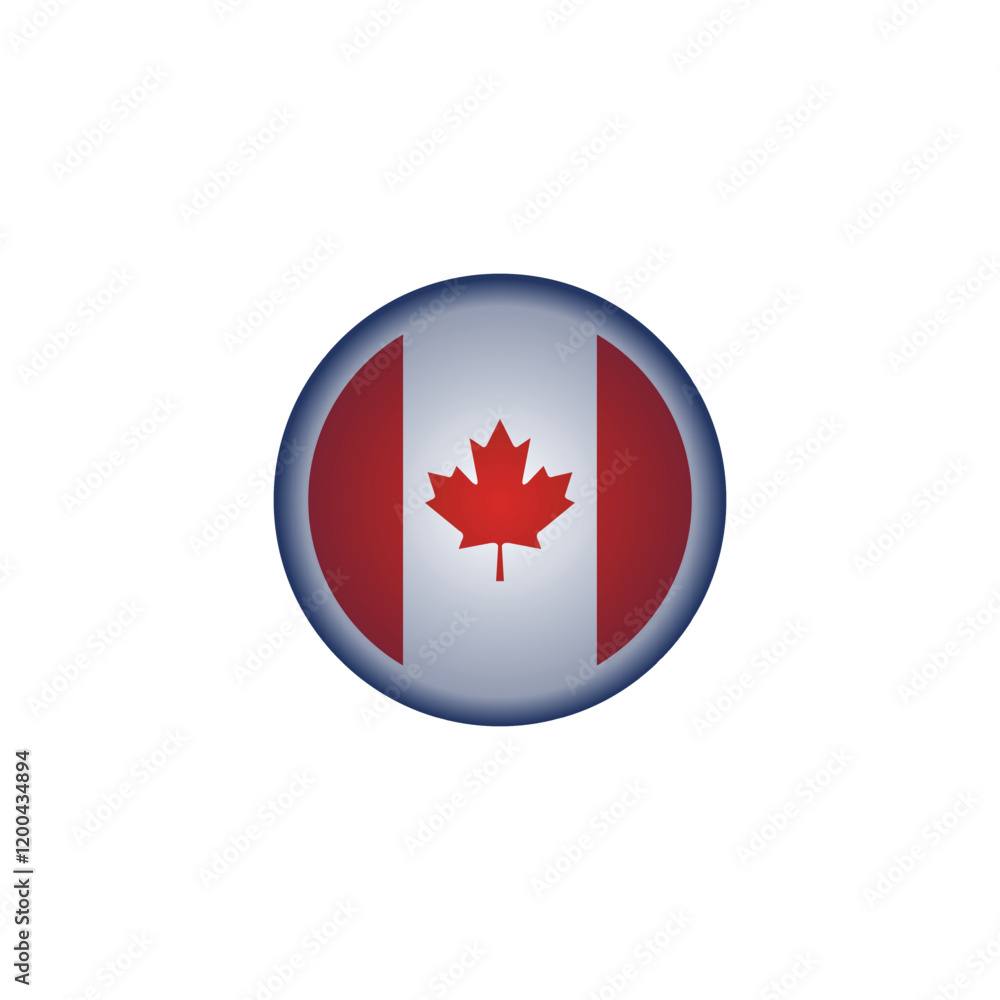 canada flag circle design vector canada flag circle design vector