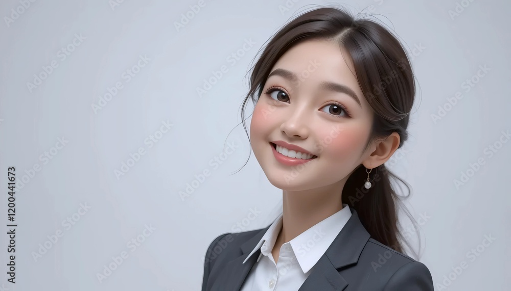 3D Claymorphism Illustration of a Pastel Professional Young Woman with Radiant Smile on Minimal Background 3D Claymorphism Illustration of a Pastel Professional Young Woman with Radiant Smile on Minimal Background