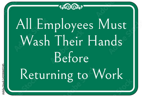 Employees must wash hands