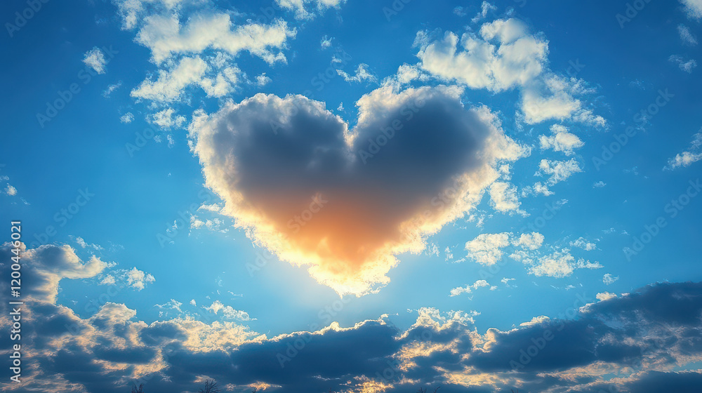 Heart shape cloud on blue sky for Valentine's day idea and earth day. Heart shape cloud on blue sky for Valentine's day idea and earth day.