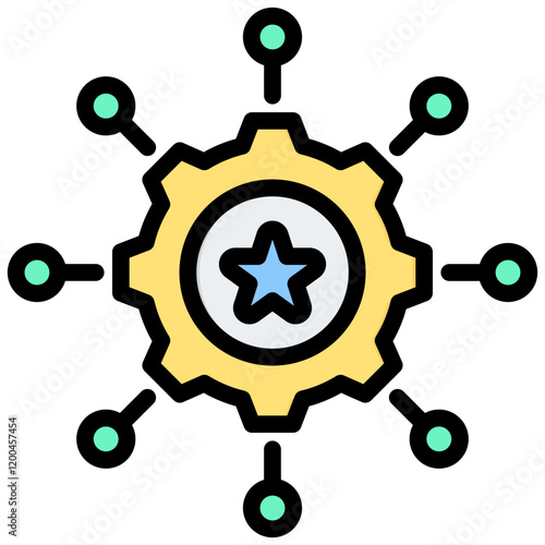 Dexterity Outline Color Icon