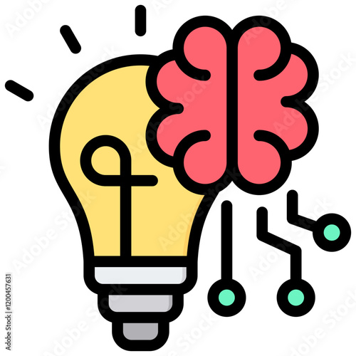 Cleverness Outline Color Icon