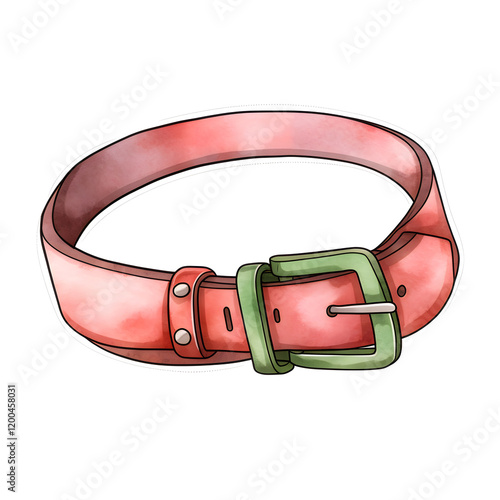 Leather Belt with Metal Buckle photo