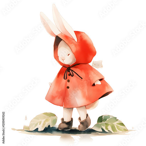 Rabbit in Red Coat photo