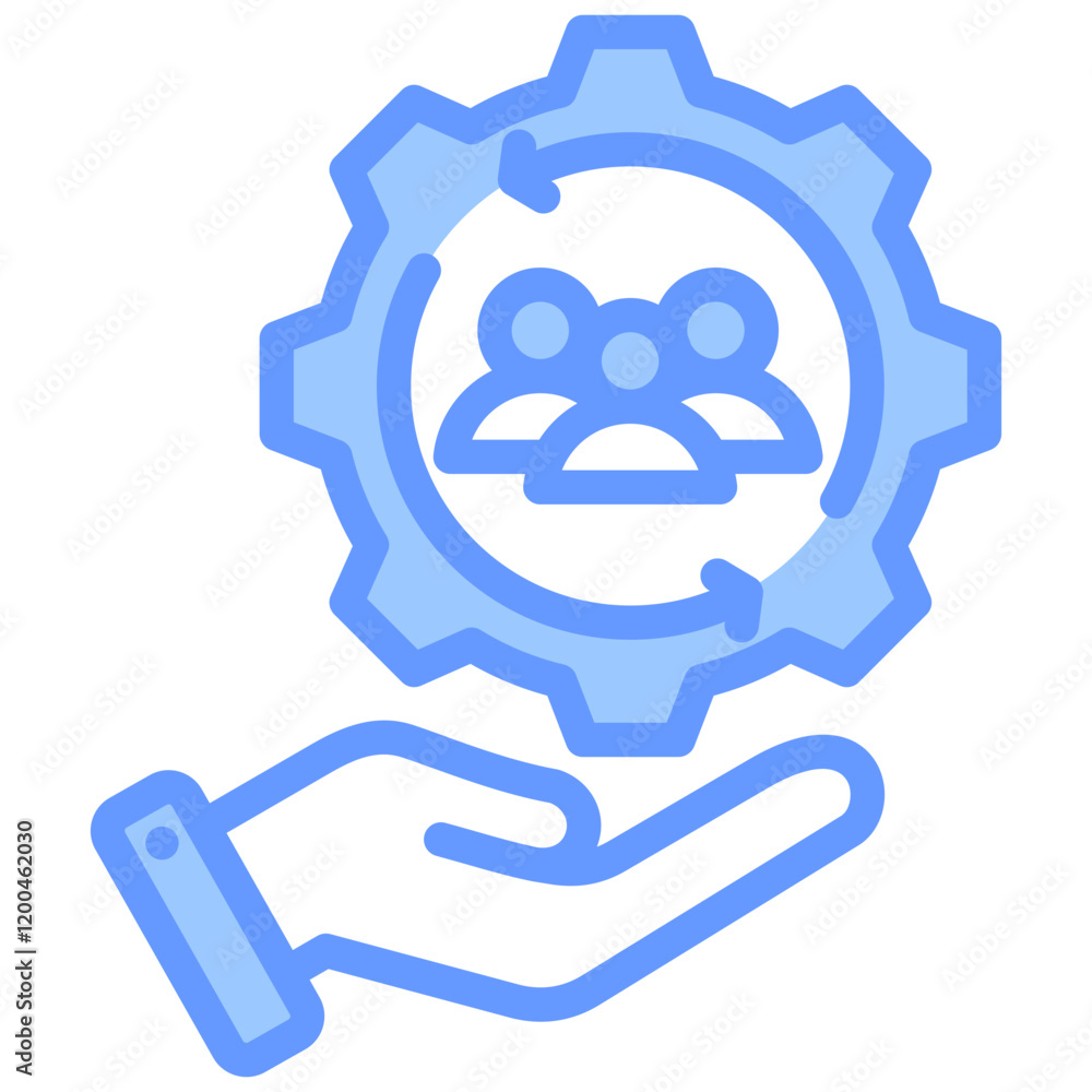 Human Resource Blue Icon