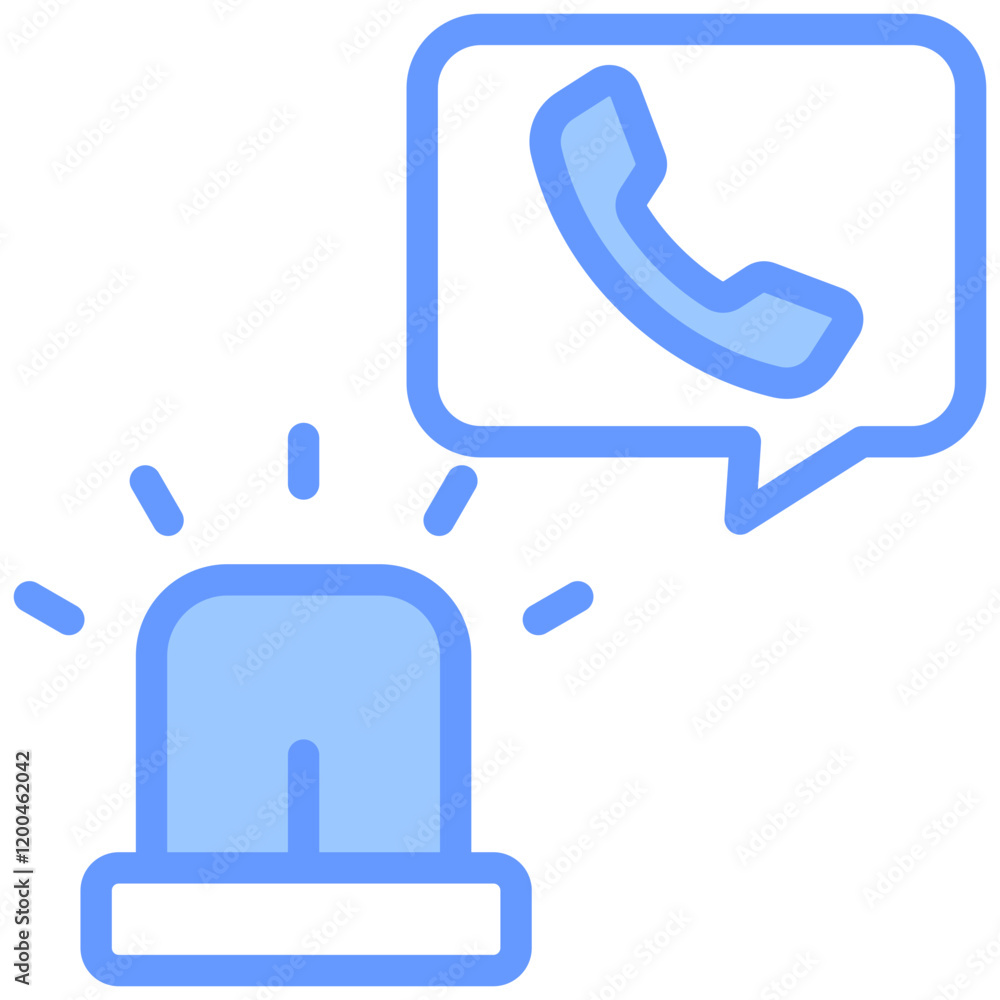 Emergency Response Blue Icon Emergency Response Blue Icon