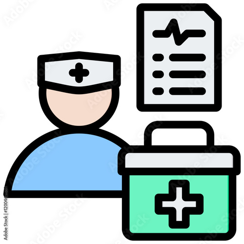 Health Care Provider Outline Color Icon