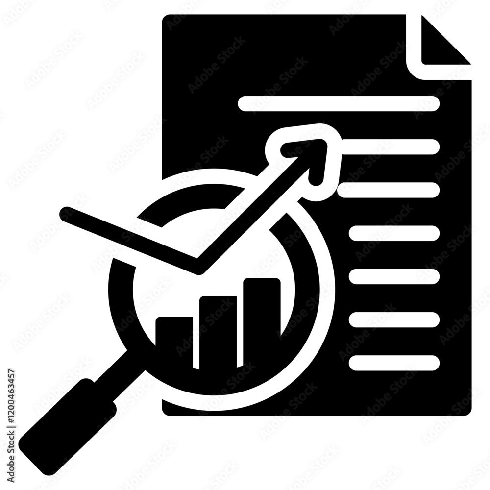 Analysis Glyph Icon Analysis Glyph Icon
