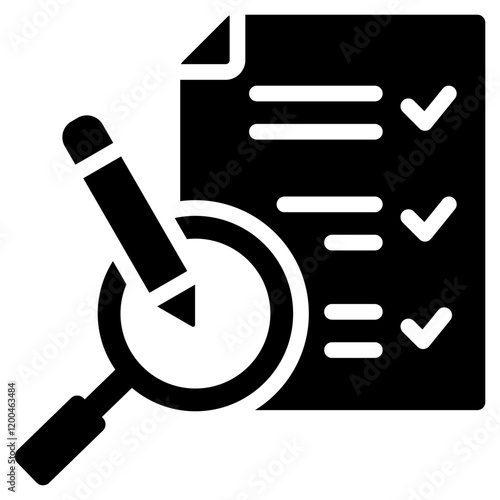 Assessment Glyph Icon