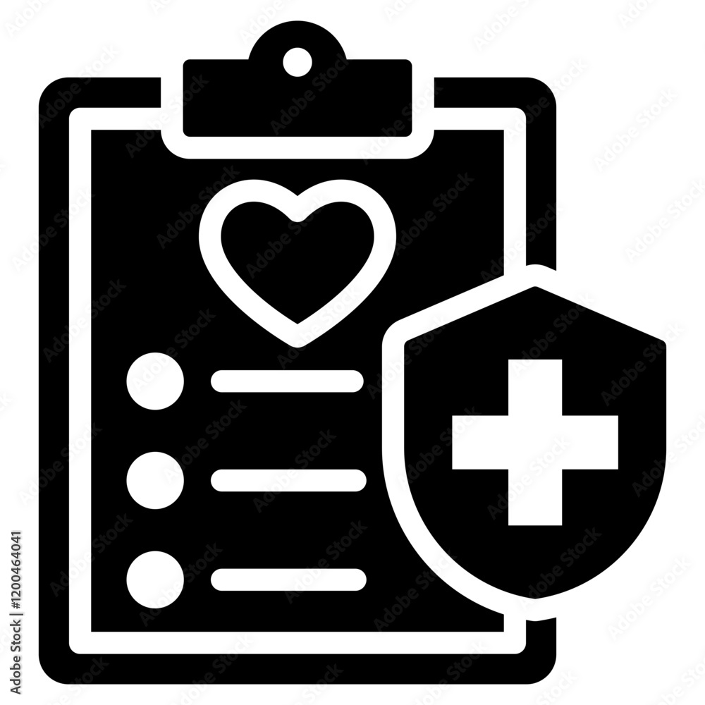 Obraz premium Medical Record Glyph Icon