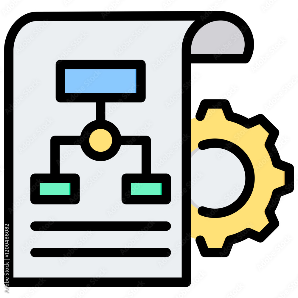 Control Flow Outline Color Icon Control Flow Outline Color Icon