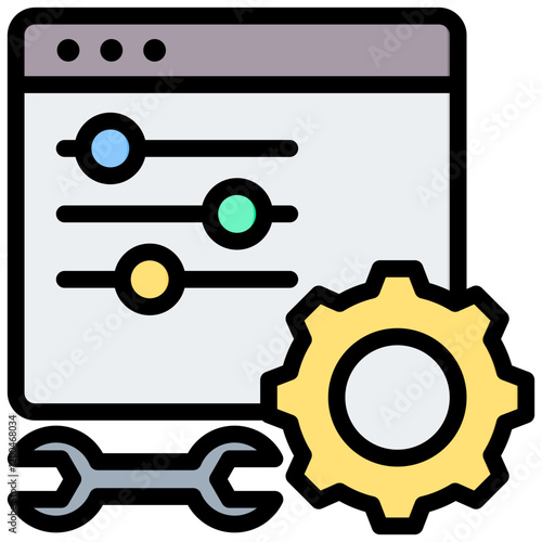 Configuration Outline Color Icon