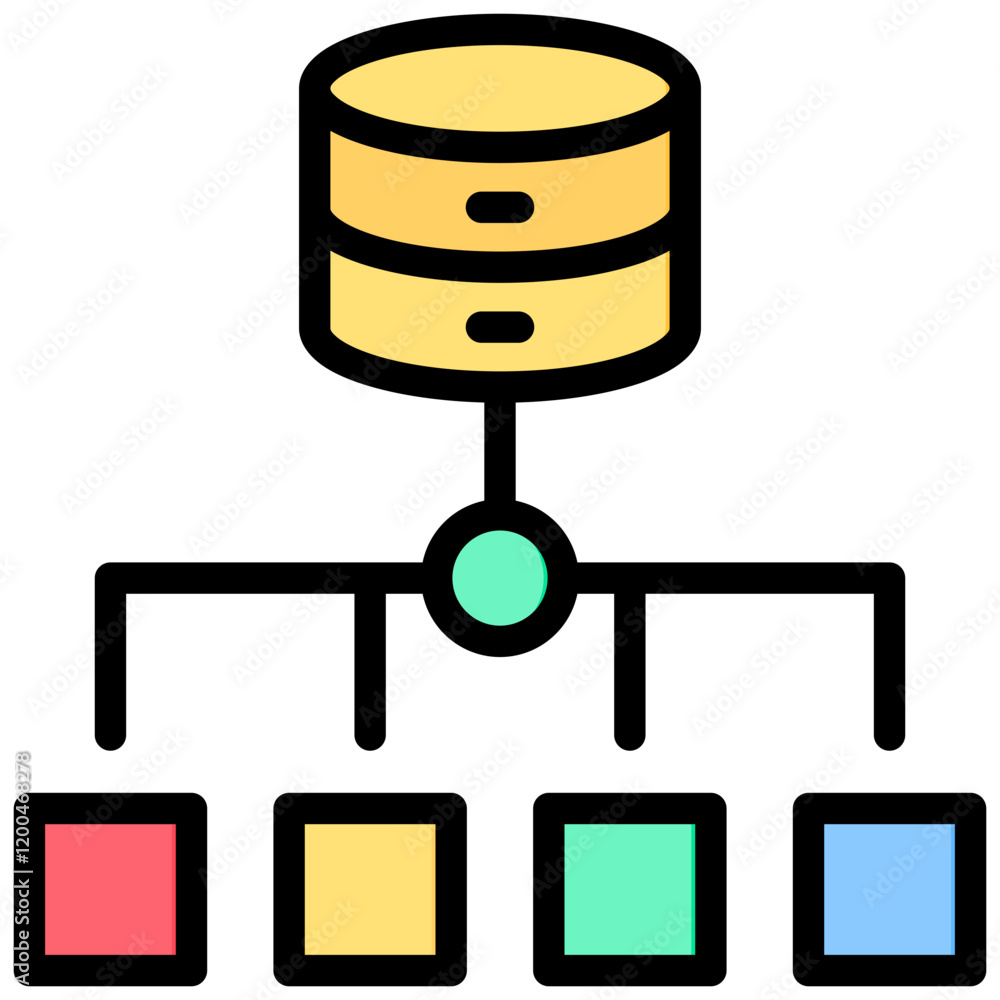 Load Balancer Outline Color Icon Load Balancer Outline Color Icon