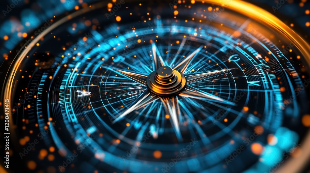custom made wallpaper toronto digitalFuturistic Compass: Guiding Light in a Digital World