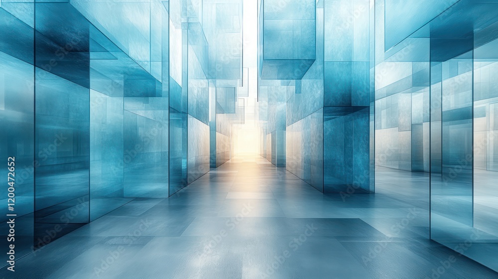 Abstract Cube Structure in Blue and White for Business Teamwork Concept and Success Development Abstract Cube Structure in Blue and White for Business Teamwork Concept and Success Development
