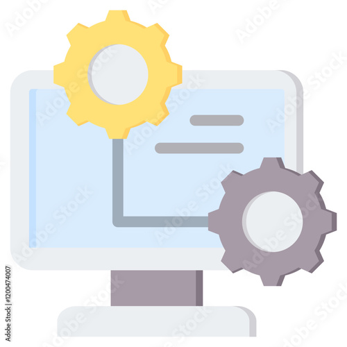 Digital Twin Flat Icon