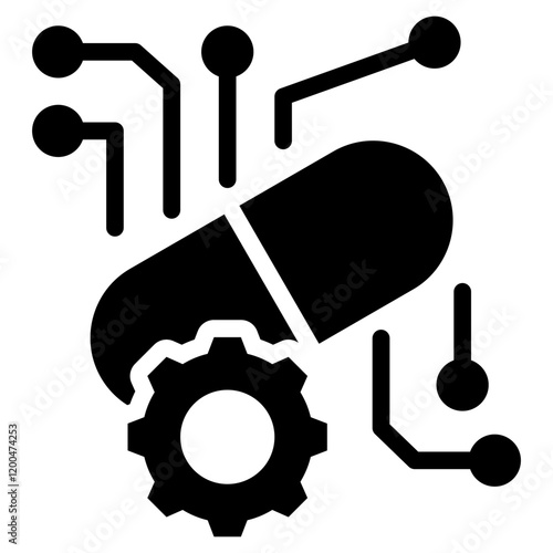 Nanotechnology Glyph Icon