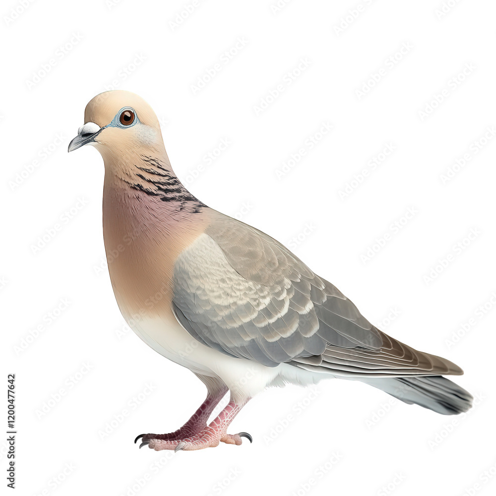 beautifully detailed representation of a pigeon. showcasing its distinct colors and features against a plain white background the focus is on the bird's elegant posture and plumage. making it suitable beautifully detailed representation of a pigeon. showcasing its distinct colors and features against a plain white background the focus is on the bird's elegant posture and plumage. making it suitable