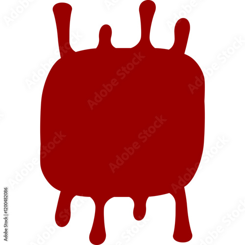 melting blood shape vector