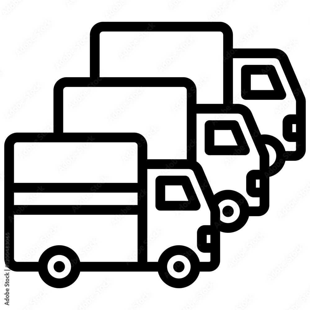 Fleet Outline Icon Fleet Outline Icon