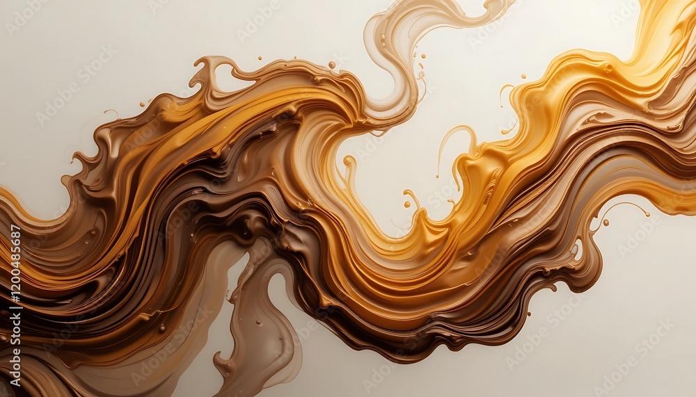 Abstract Swirling Brown and Gold Liquid Art Abstract Swirling Brown and Gold Liquid Art