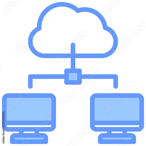 Distributed Computing Blue Icon