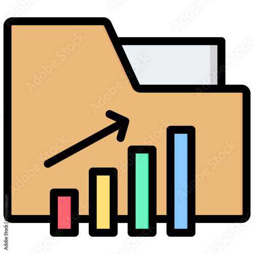 Trend Outline Color Icon