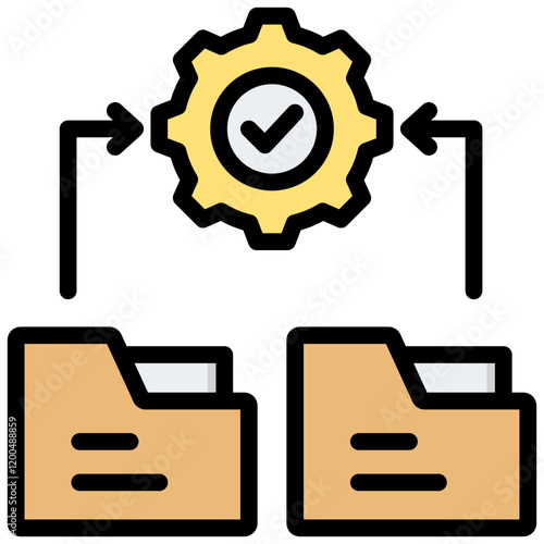 Data Integration Outline Color Icon