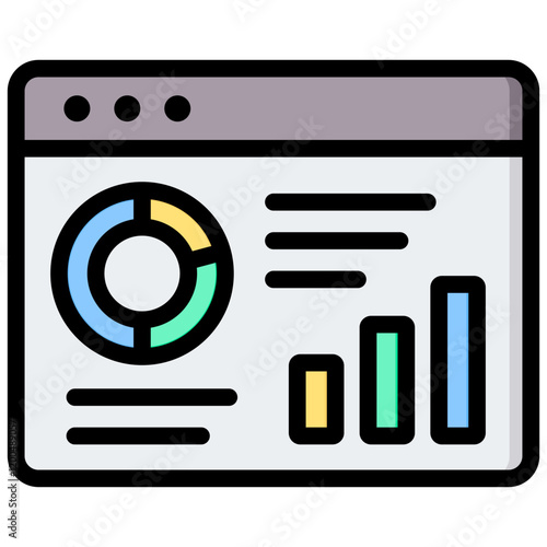 Dashboard Outline Color Icon