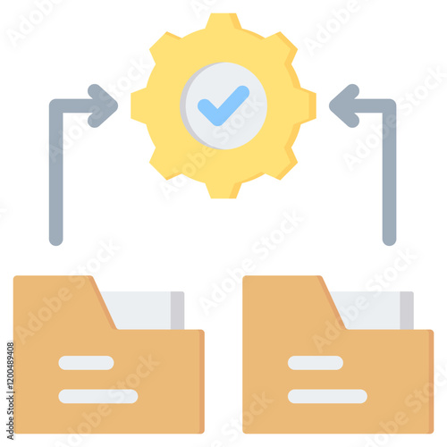 Data Integration Flat Icon