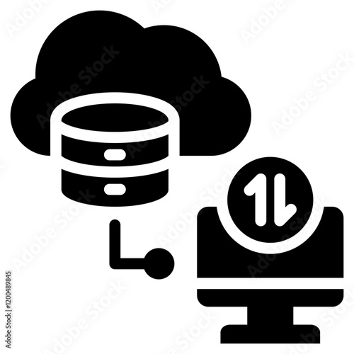 Cloud Computing Glyph Icon