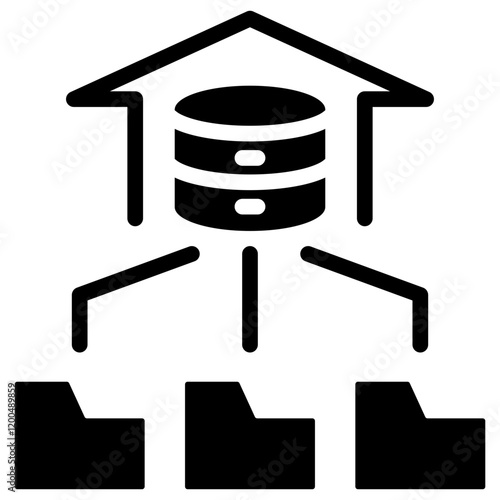 Data Warehousing Glyph Icon