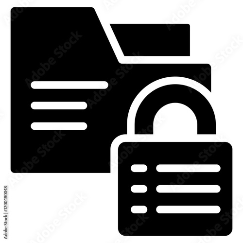 Data Security Glyph Icon