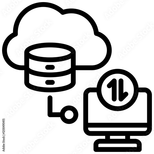 Cloud Computing Outline Icon