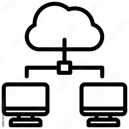 Distributed Computing Outline Icon