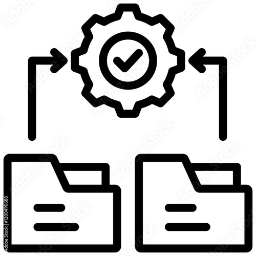 Data Integration Outline Icon