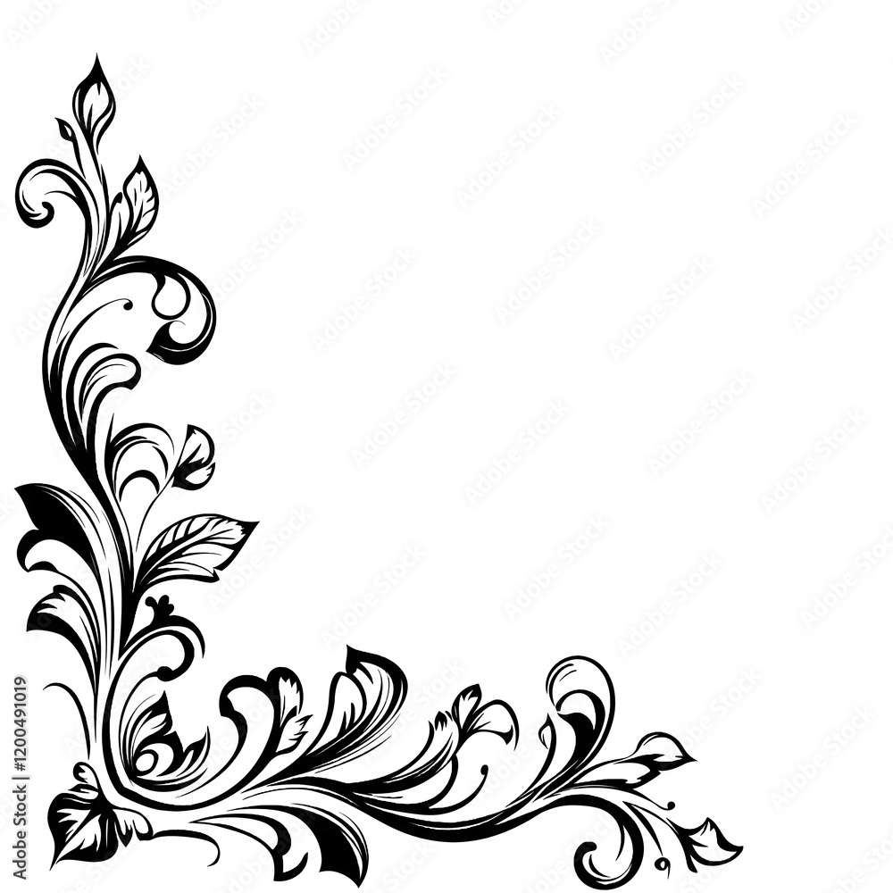 Oneline drawing of a decorative border a simple vector graphic corner piece Oneline drawing of a decorative border a simple vector graphic corner piece
