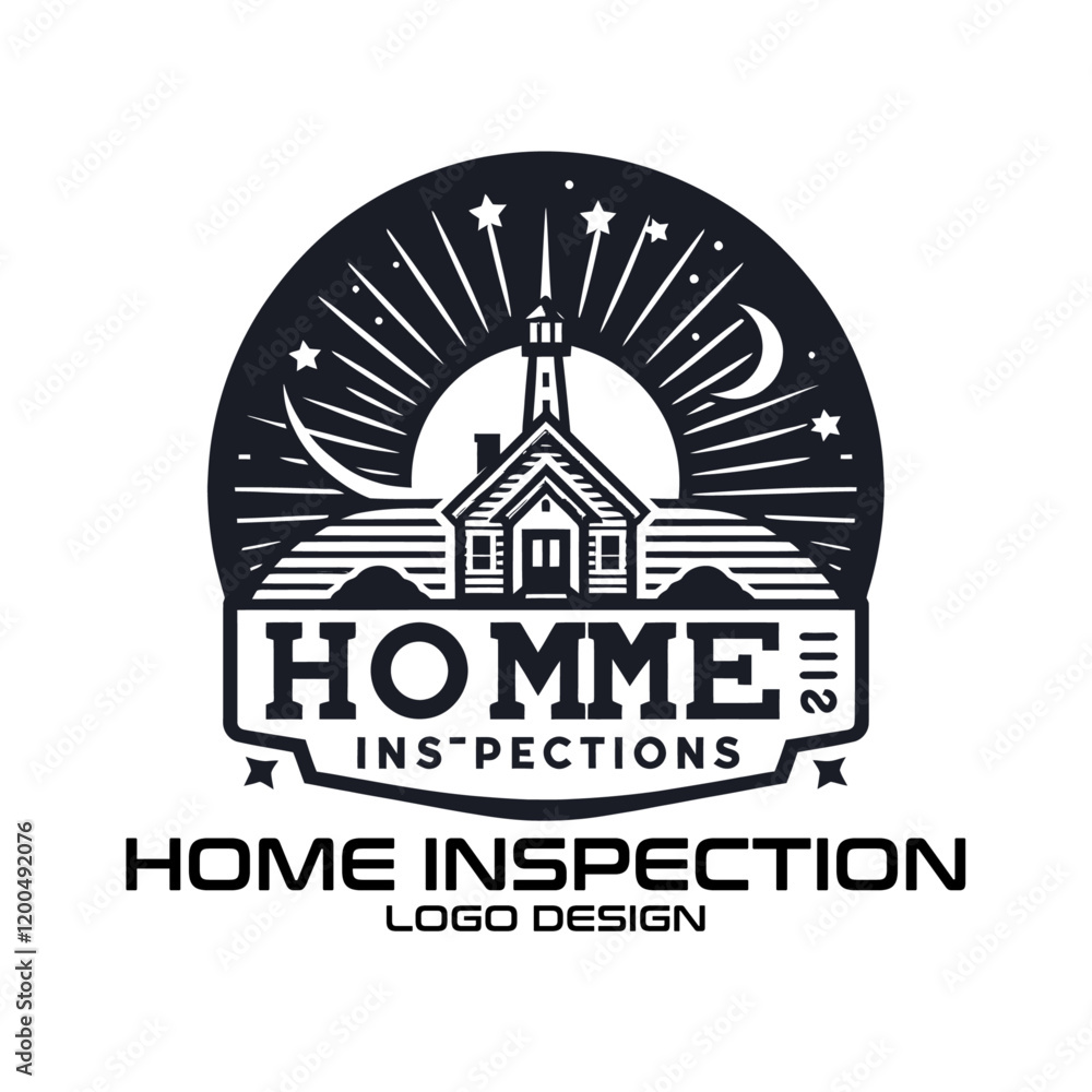 Fototapeta premium Home Inspection Vector Logo Design