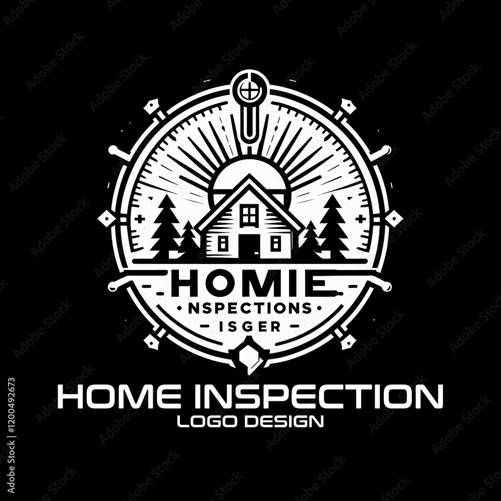 Home Inspection Vector Logo Design Home Inspection Vector Logo Design